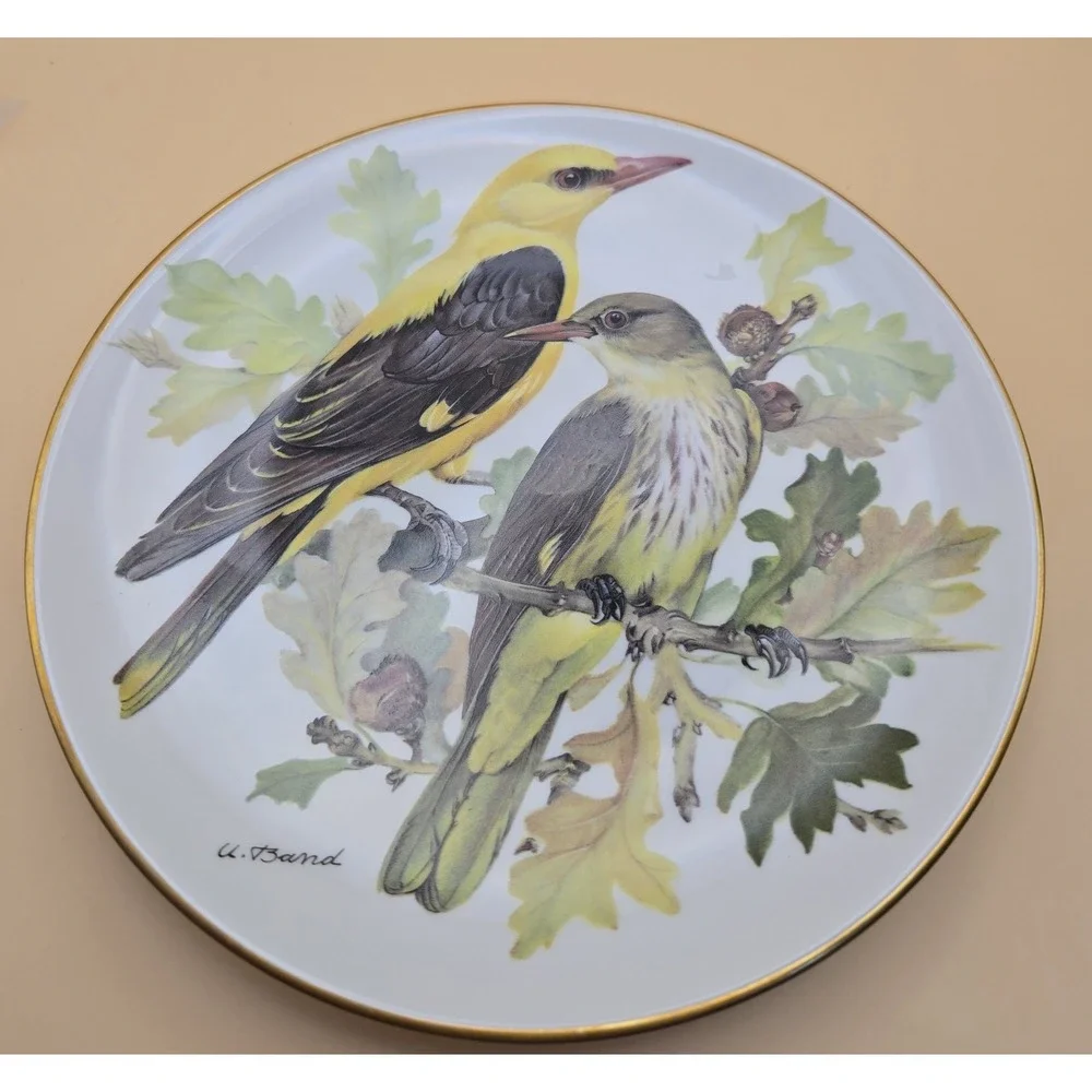 Vintage Collecter's Plate Golden‎ Orioles Part Of The European Songbirds  (WWF)